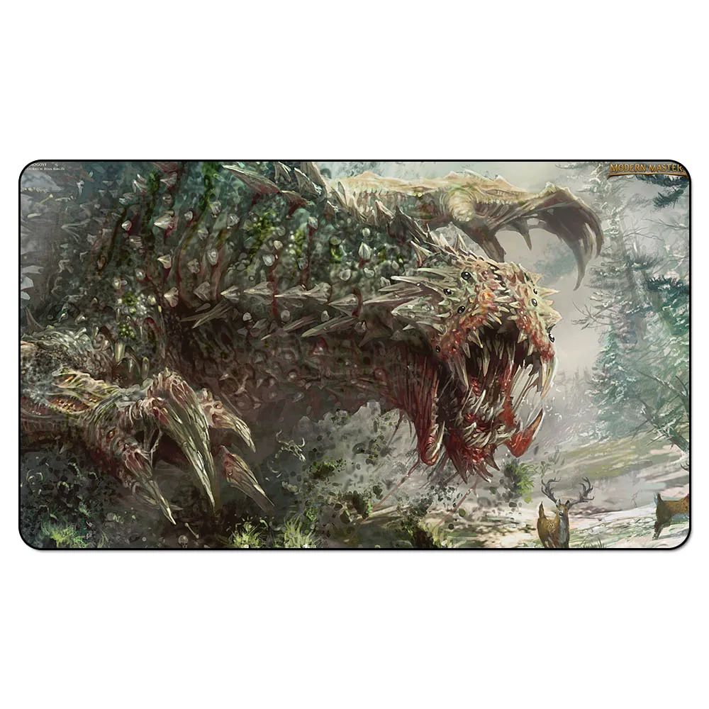 

Magic Tarmogoyf Playmat TARMOGOYF MODERN MASTER/ARCHANGEL OF THUNE/Maelstrom Pulse/City of Brass Board Gmae Playmat
