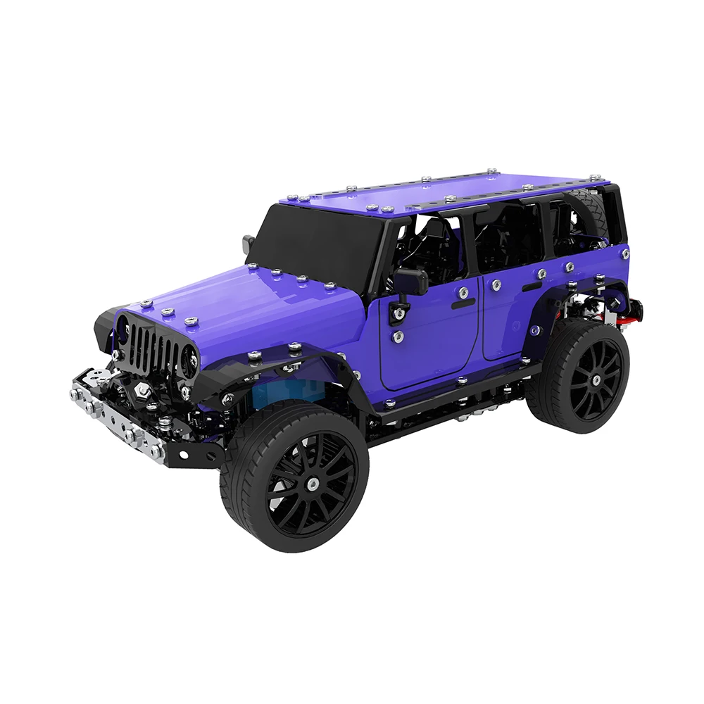 

1/16 Stainless Steel Metal 2CH Remote Control DIY Car Kit AssemblingJeep RC Off Road RC Car Model Toys for Kids