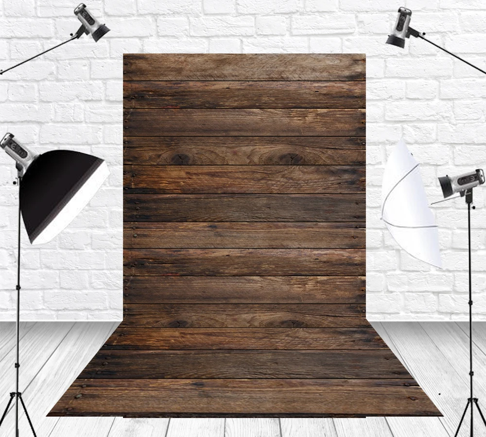 HUAYI Photography Backdrops brown wood floor backdrop photo booth photo props background wood XT