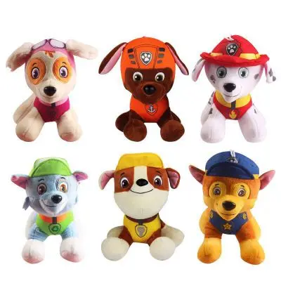 

10cm 20cm Plush paw patrol toy 6 color toys Stuffed Soft Dog Puppy Canine Dolls Juguetes Canine Brinquedos broadcast doll