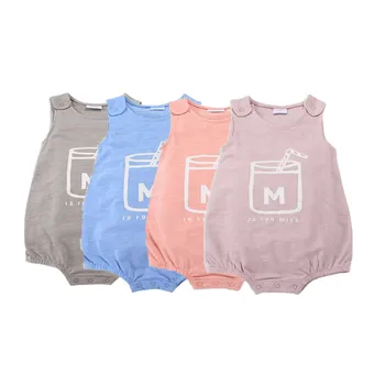 

Fashion mother baby new Waistcoat summer cotton sleeveless baby clothes thin kids jumpsuits for outwear