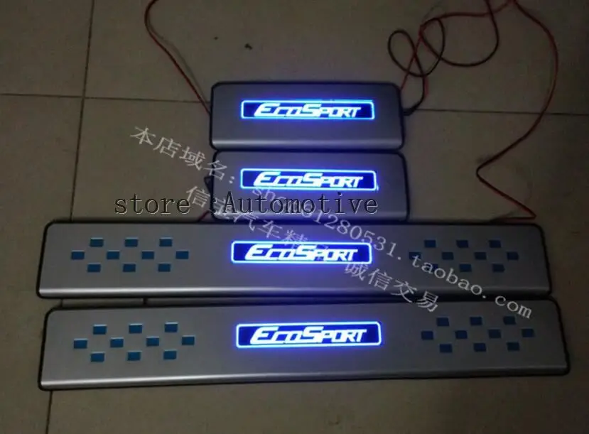 

Auto parts Stainless Steel Car LED Door Sill Scuff Plate Guard Sills For Ford Ecosport 2013-2016 Automobile styling