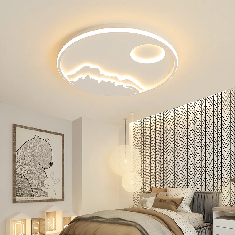 Новое поступление, круглая светодиодная люстра с регулируемой яркостью для гостиной, спальни, кабинета, белого цвета, современная светодиодная люстра