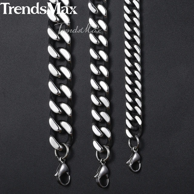 Gunmetal cuban link chain discount