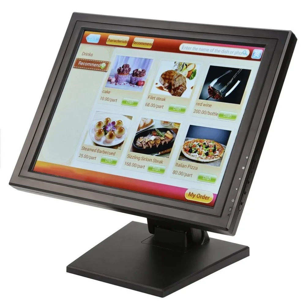 17 Inch Touch Screen LED Monitor POS TFT LCD TouchScreen 1024 X 768 Retail Restaurant Bar Touch Screen Display USB Interface