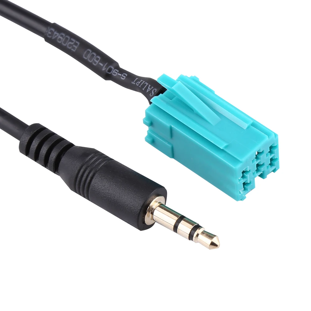 SOONHUA Car 6 Pin to 3.5mm Connector Auxiliary Cable Auxiliary Cables For Renault Update List Automobile Data Line