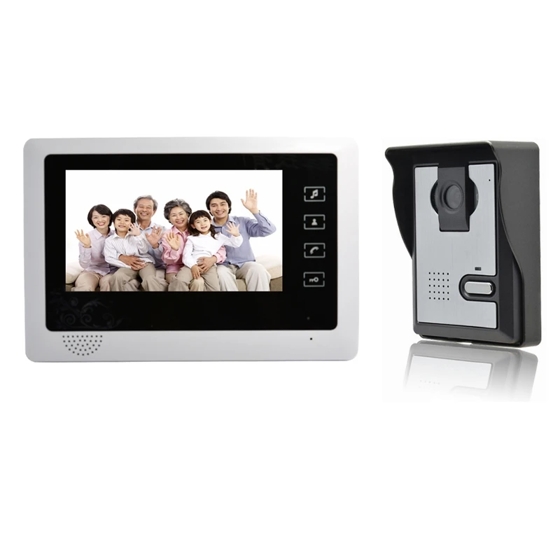 Best (1 set) HD 600TVL Wire one to one Video Door Phone Night version Camera CMOS Lens 7 inch TFT LCD color screen RFID card unlock