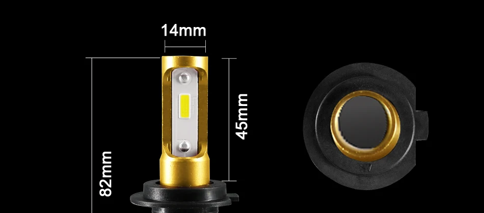 24 hlxg 2PCS Mini H4 Led H7 Light Bulbs For Cars HB3 9005 HB4 H8 H11 Automotive Led Fog Lights 72W 12000LM 6000K 8000K Source 12v