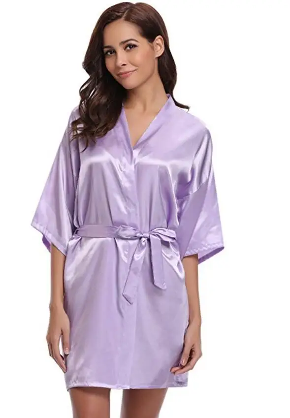 FIFY STORE Kimono Robe de Nuit Soie Satin pour Femme  