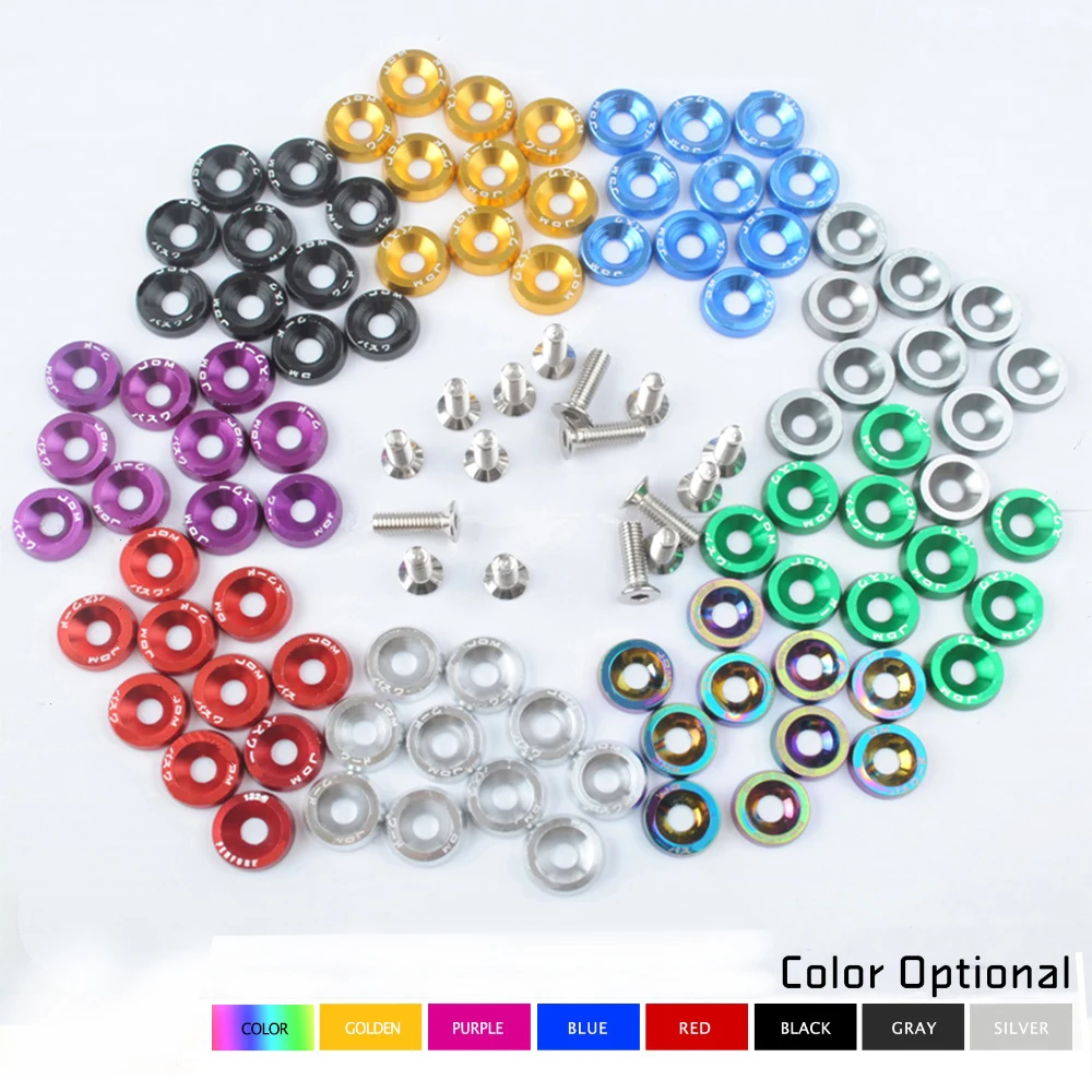 

10pcs/pack JDM Style Fender Washers Aluminum Washers And Bolt For Honda Civic Integra RSX EK EG DC