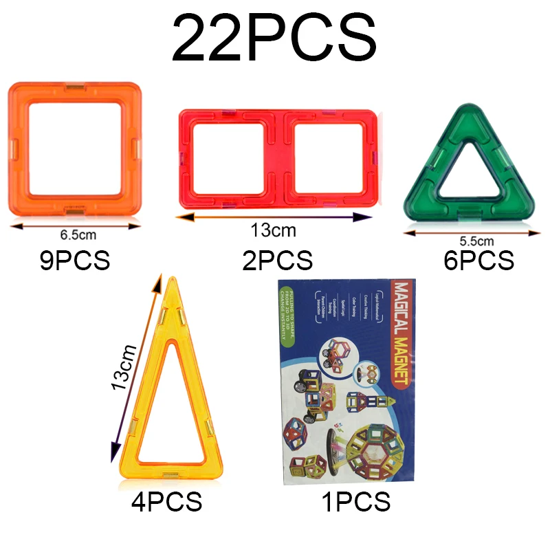 22-27 шт. большой размер магнитный Набор конструкторов модель игрушка для мальчиков и девочек обычные магниты магнитный конструктор для детей Подарки для детей