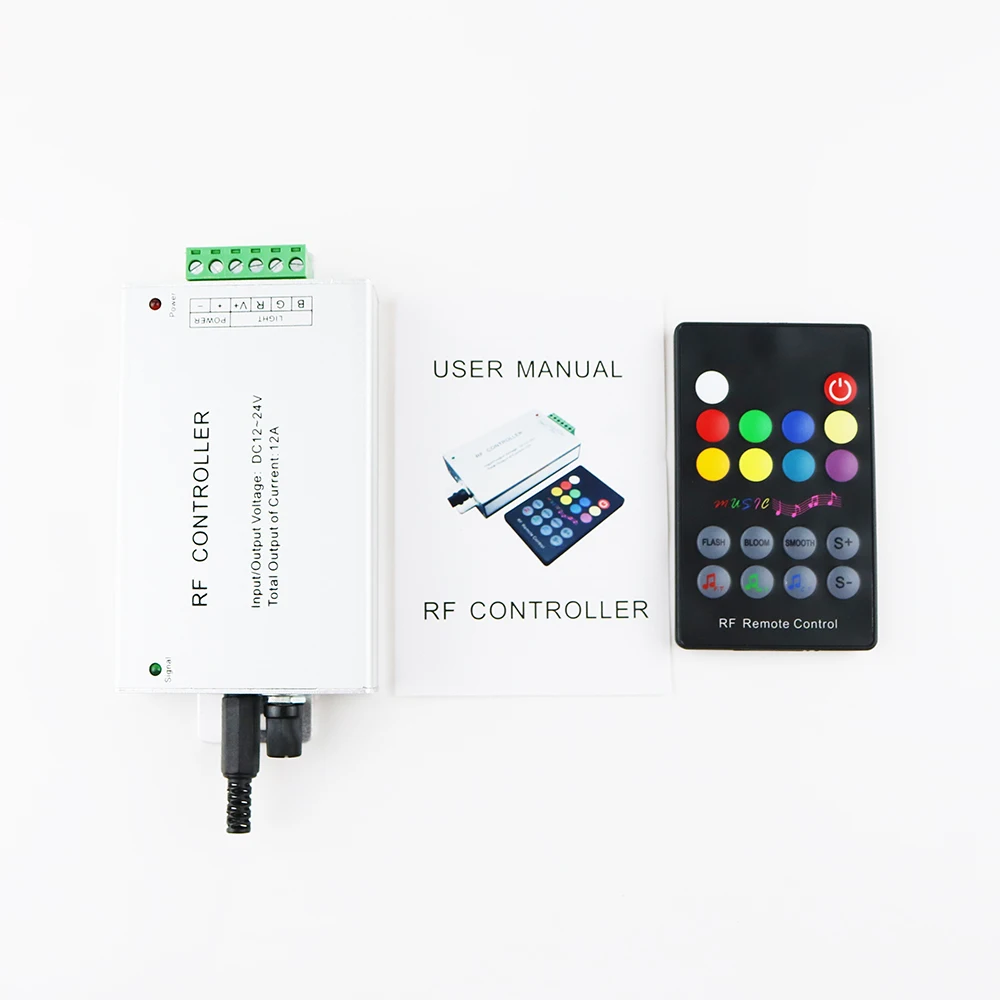Светодиодный музыкальный контроллер для RGB-контроллера с радиочастотным пультом