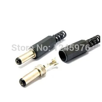 

Free Shipping 50 PCS 2.1mm x 5.5mm male DC power plug Jack Adapter Connector Plastic Cover