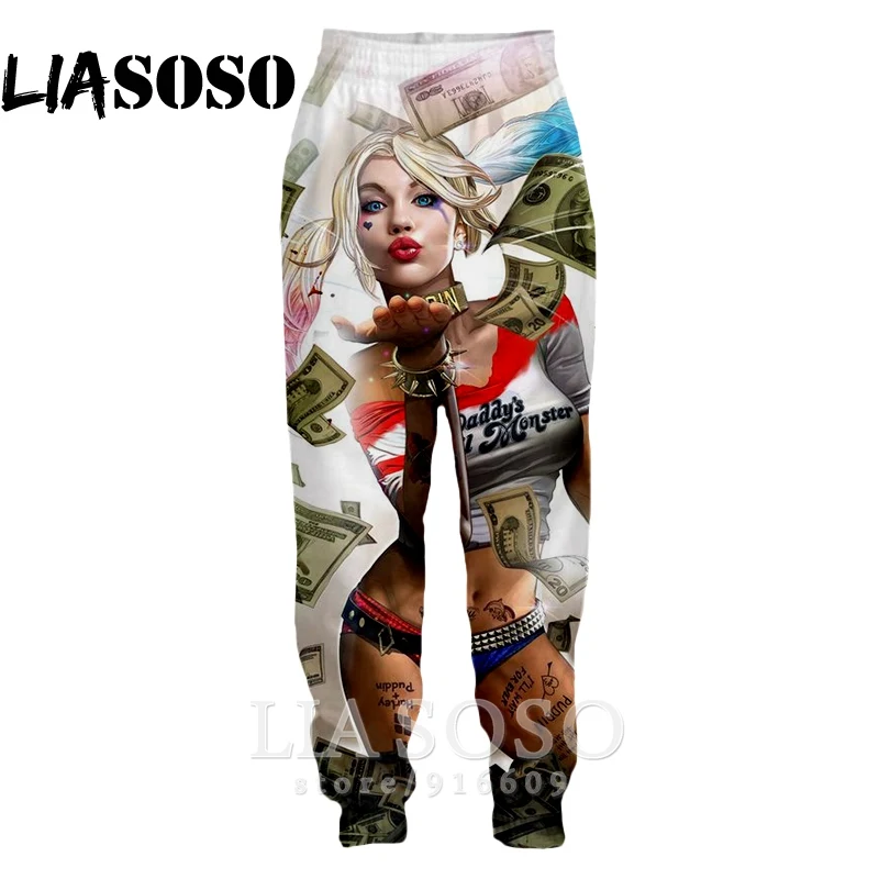 3d принт для мужчин и женщин Полная длина jogger детская игрушечная фигурка Harley Quinn Deadpool Топ Джокер спортивные штаны Зимние штаны Аниме спортивные брюки E987