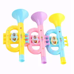 Цветная яркая детская паяльная труба духовой инструмент музыкальная игрушка цвет в ассортименте узор