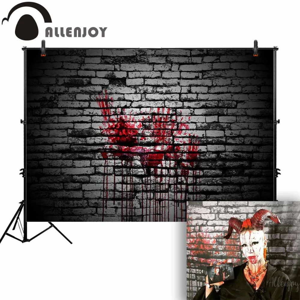 

Allenjoy photography backdrop Horror brick wall dark Halloween background professional newborn photobooth photo studio
