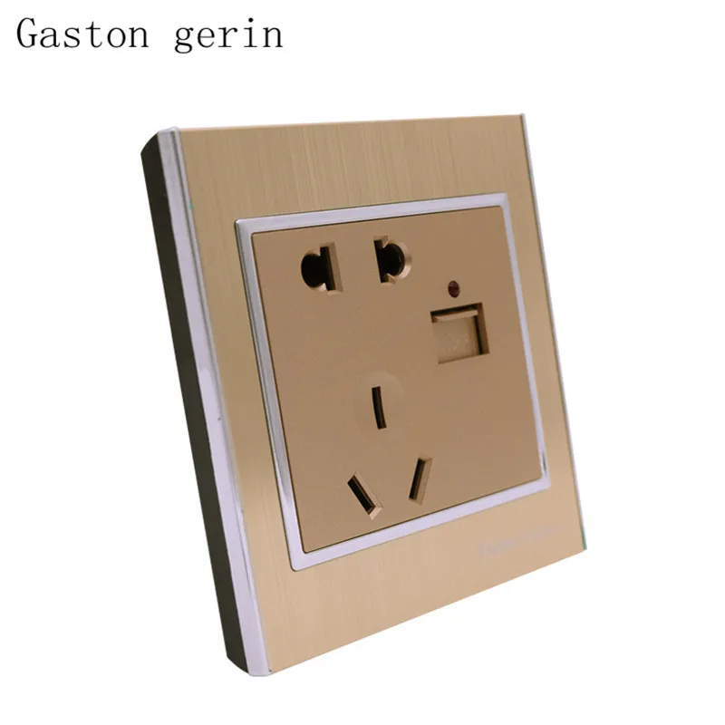 

AC/DC Power Adapter Plug Outlet Panel Socket USB Wall Socket Luxury 2.1A Charger Panel with Led light Indicator 10A 220V 86mm