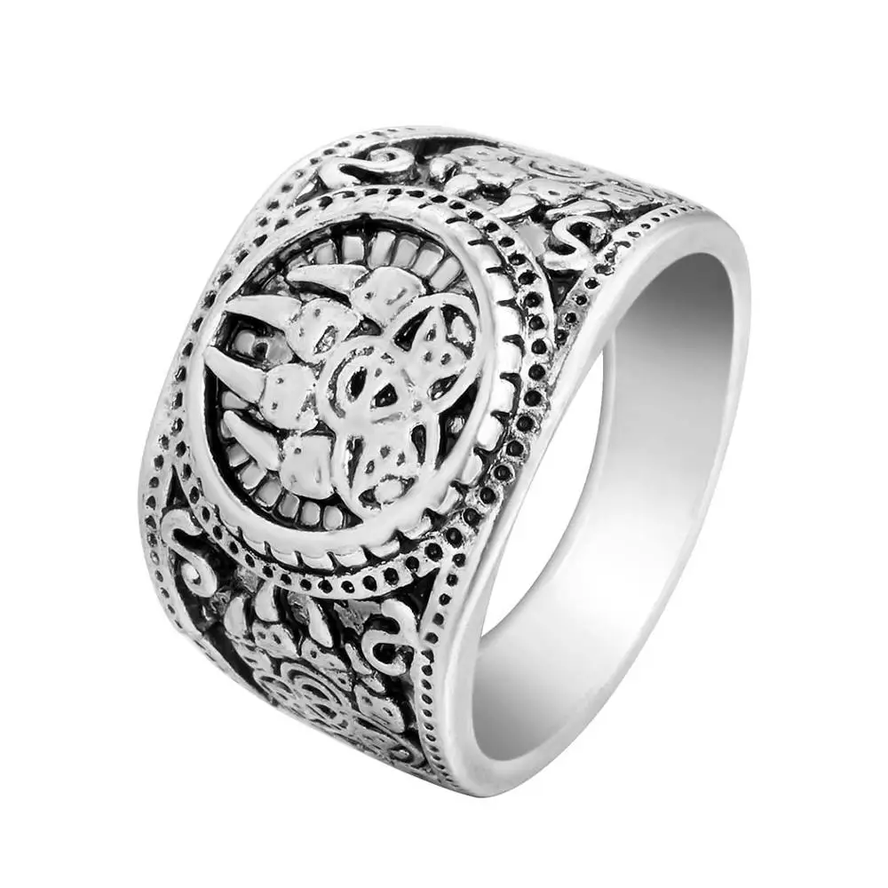 Chereda готическое славянское мужское кольцо античное серебро мужские норрические руны викингов кольца для большого пальца винтажные трендовые ювелирные изделия - Цвет основного камня: CHEE-VR004