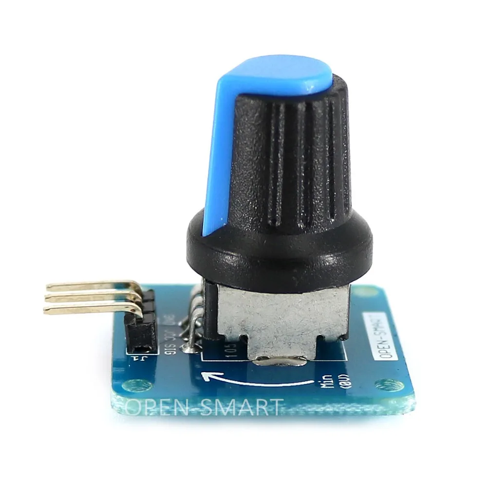 Синий поворотный угол датчика Модуль светильник/регулятор громкости регулируемый потенциометр/ручка переключателя Поворотный угол датчика для Arduino