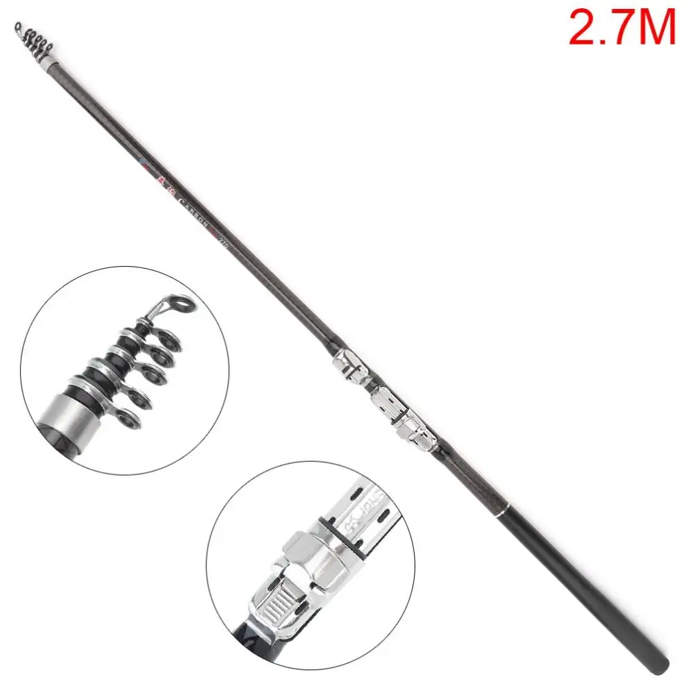 

2.7m Telescopic Rock Carp Fishing Rod 5 Section Carbon Fiber Surf Spinning Pole