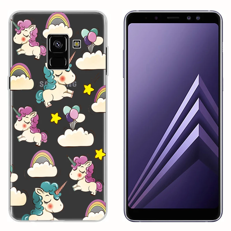 Чехол для Samsung Galaxy A8 Plus 2018 6 0 дюйма мягкий силиконовый чехол из ТПУ задней панели