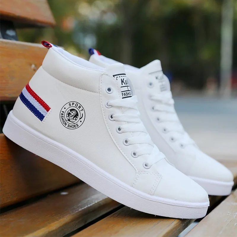 White sneakers ankle boots for men winter plush boots leather shoes comfortable sneakers boys waterproof snow boots 2019