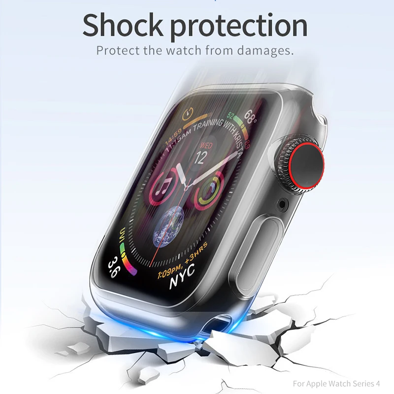 Laforuta чехол для Apple Watch 5 4 44 мм 40 мм прозрачный ТПУ мягкий силиконовый защитный чехол для iWatch серии 4 Чехол