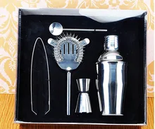 1 Satz 350 ml edelstahl barkeeper Kit bartender bartender anzug cocktailshaker bar werkzeuge bar löffel tools Weinset