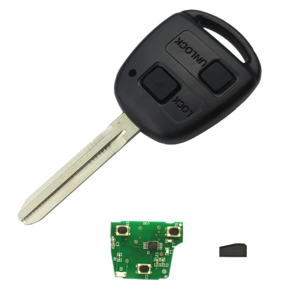 OKEYTECH AUTO REMOTE KEY 4D67 CHIP FOR T-OYOTA CAMRY PRADO COROLLA CAMRY 2/3 BUTTONS 315MHZ 433MHZ WITH CIRCUIT BOARD