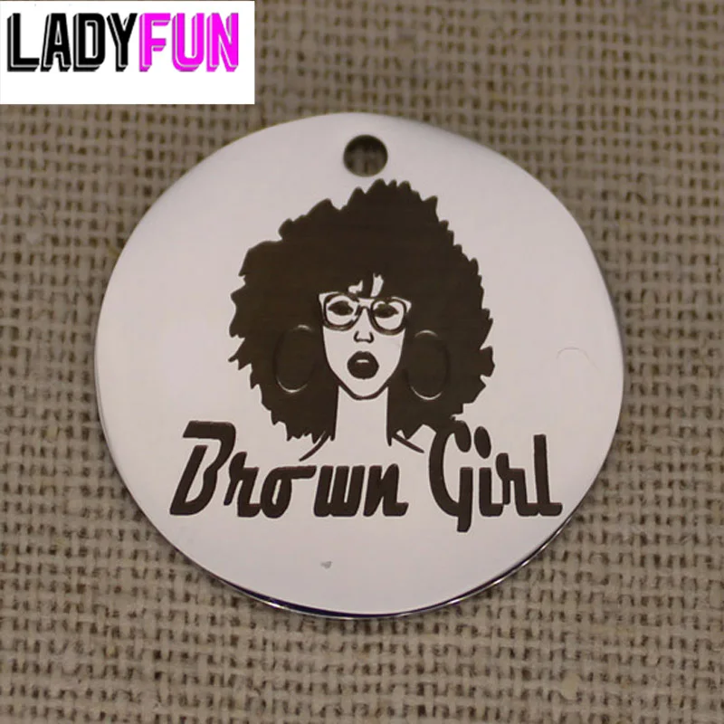 

Ladyfun Pendant Charms Beautiful Brown Girl Magic Women Jewelry Making DIY 20pcs