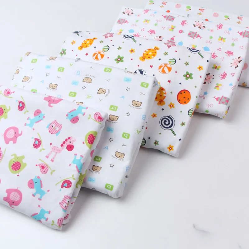 Stretchy baby cotton fabric Printed knitted cotton jersey fabric for