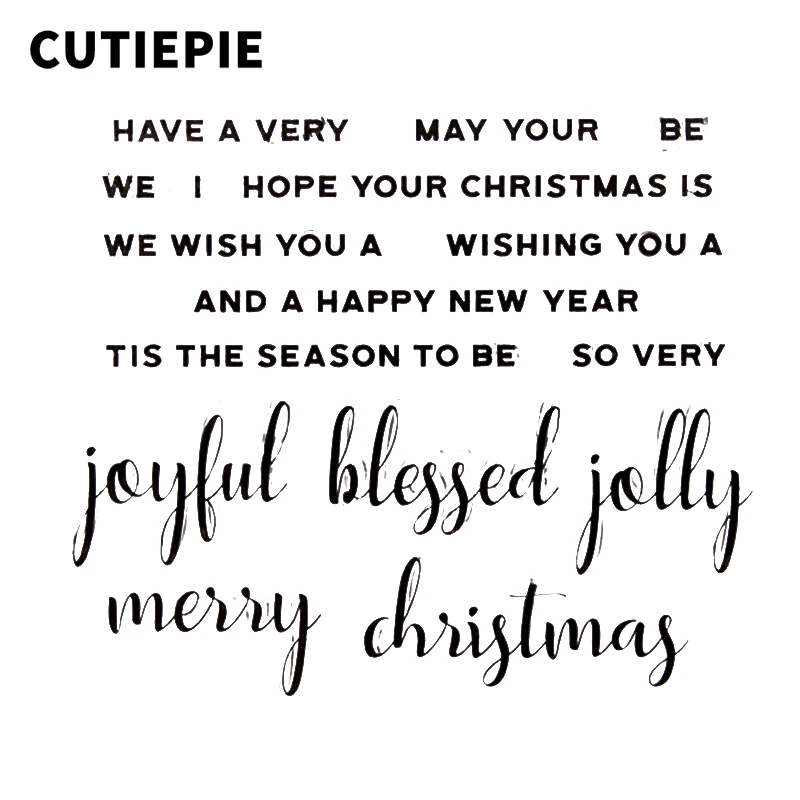 

Wishing You A Happy New Year Transparent Clear Stamps for Scrapbooking Silicone Photo Album Paper Embossing Making Decor Sheets