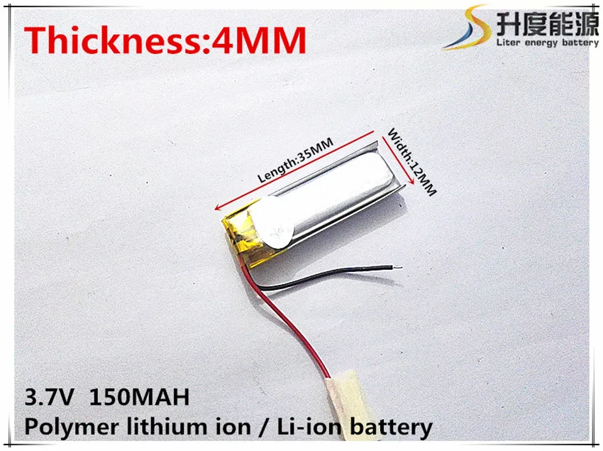 

3.7V,150mAH,[401235] PLIB; polymer lithium ion / Li-ion battery for GPS,mp3,mp4,mp5,dvd,bluetooth,model toy