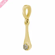 18 K с перфорацией, фианиты прозрачные и современный lovepods подвеска «капелька» талисман из бусин ручной работы, соответственные Пандоре обаятельные подвески для женщин ювелирные изделия делая SH018