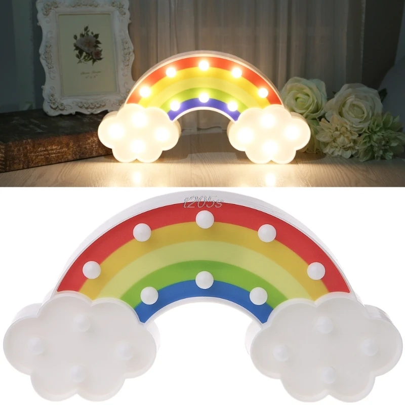 

3D Rainbow modelling LED Night Light Decorative Bedroom Lamp Battery Operated T15 Drop ship