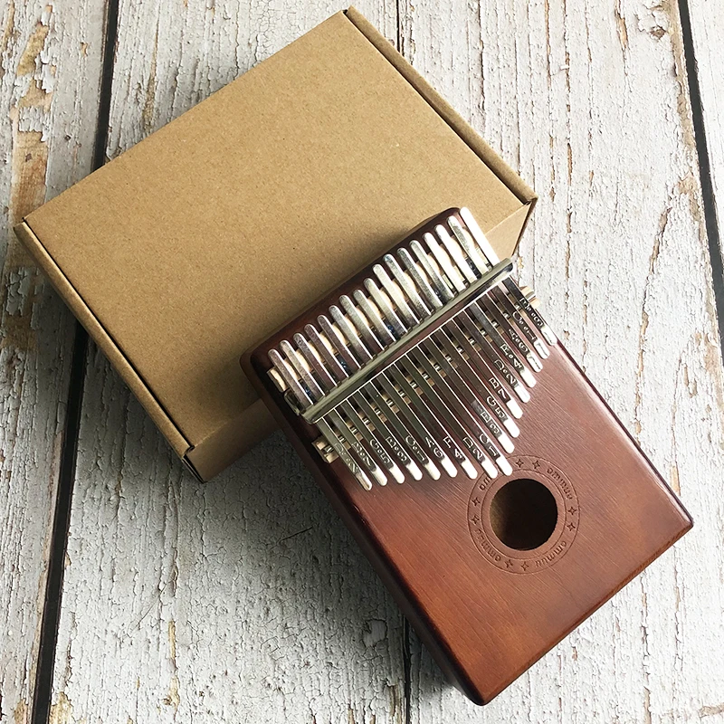 جديد 17 مفتاح كاليمبا الأفريقية خشب متين إصبع الإبهام البيانو Sanza Mbira Calimba اللعب مع الغيتار الخشب آلات موسيقية