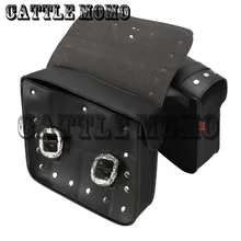 Motorcycle font b Saddle b font font b Bags b font 2x Black font b Motorbike