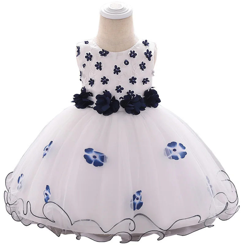 

Summer Girls Dress Multicolor Flowers Wedding Photography Dress Kids Birthday Party Dress