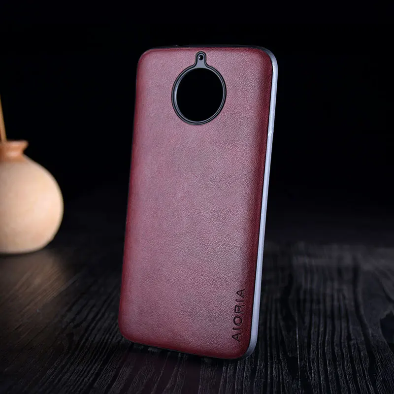 Чехол для moto rola G5S G6 G7 Plus роскошный винтажный кожаный чехол с силиконовым