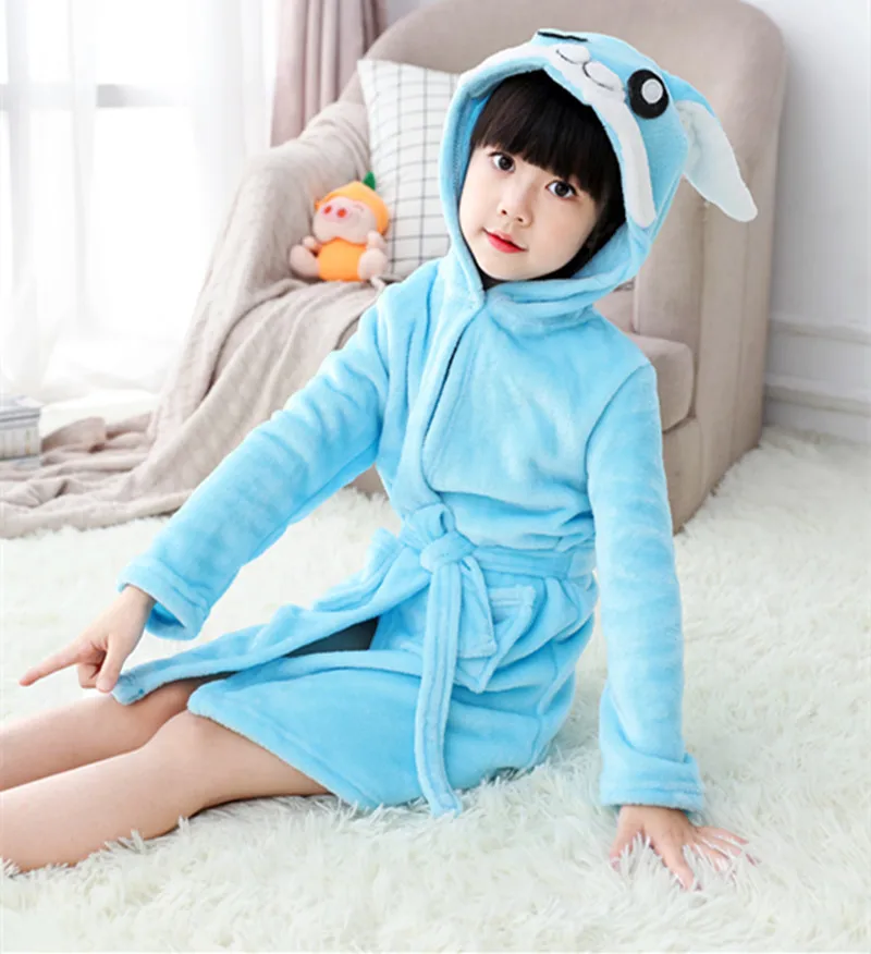 big baby sleepwear Kigurumi Children Bathrobe Baby Bath Robe Animal Rainbow Unicorn Hooded Bathrobes For Boys Girl Pyjamas Nightgown Kids Sleepwear best toddler nightgown