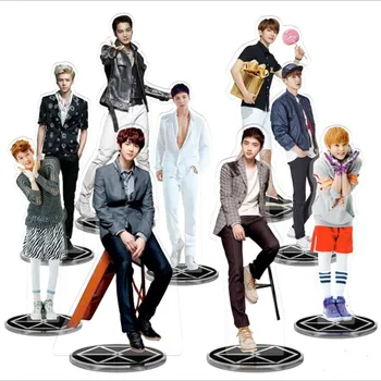 

Kpop EXO Members Acrylic Standee Action Figure Doll Sehun Baekhyun Standing Desktop Table Decor 21cm