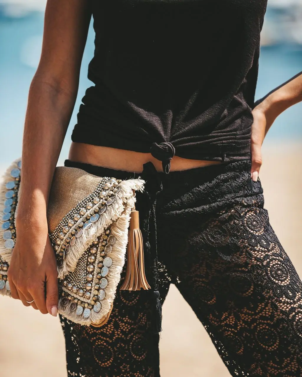 Brand New Women’s Crochet Beach Wide Leg Pants See Through Swimwear Beach Long Trousers Cover-Ups Female Beach Summer Outfits bathing suit and cover up set