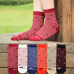Новый 1 пара Для женщин хлопковые носки Симпатичные Полосатый кот принт носки хлопковые носки-тапочки забавные носки для девочек