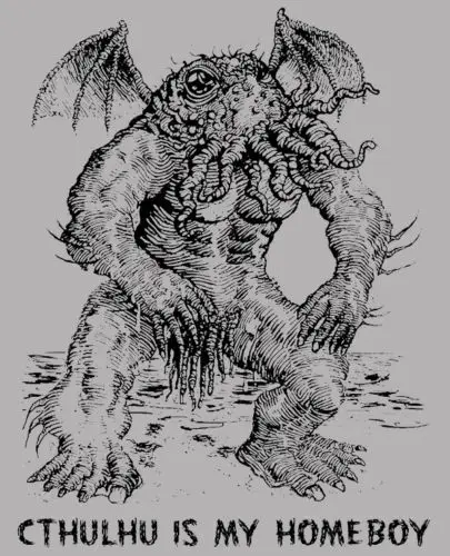 Винтаж ɼTHULHU IS MY HOMEBOY s-3XL культ Ктулху бренд одежда Одежда высшего качества