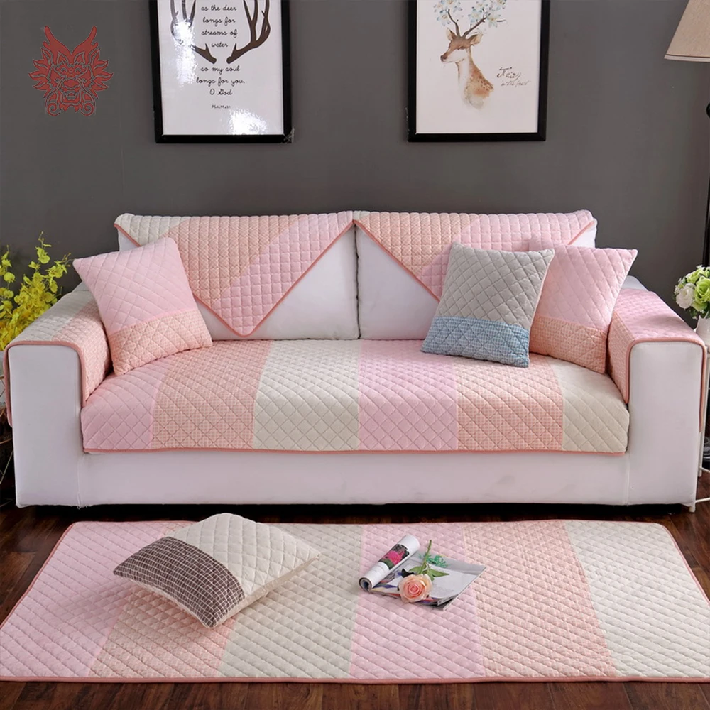 Розовый геометрический стеганые плюшевые секционные чехлы для диванов чехлов мебель диване Чехлы мангала защита для дивана Капа де диван fundas SP5665