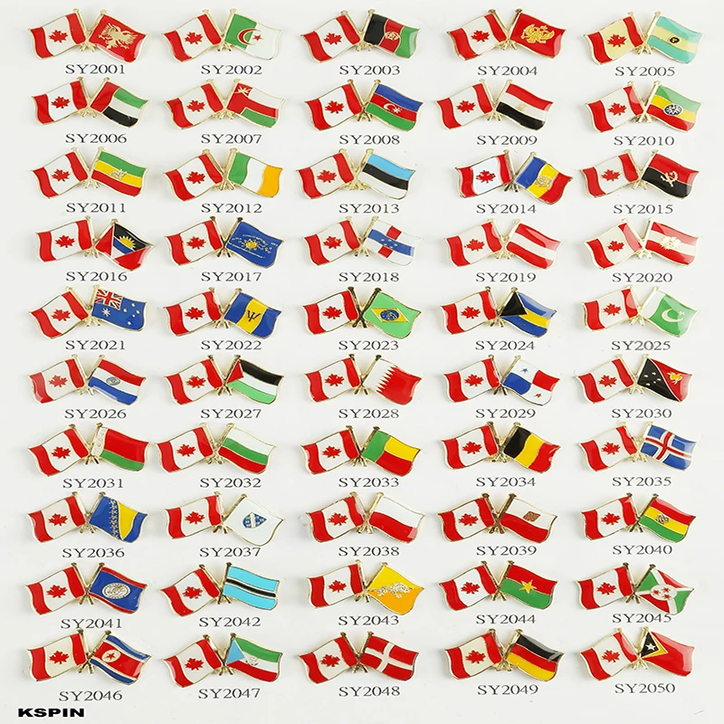 

Canada Friendship Flag Badge Flag pin 10pcs a lot