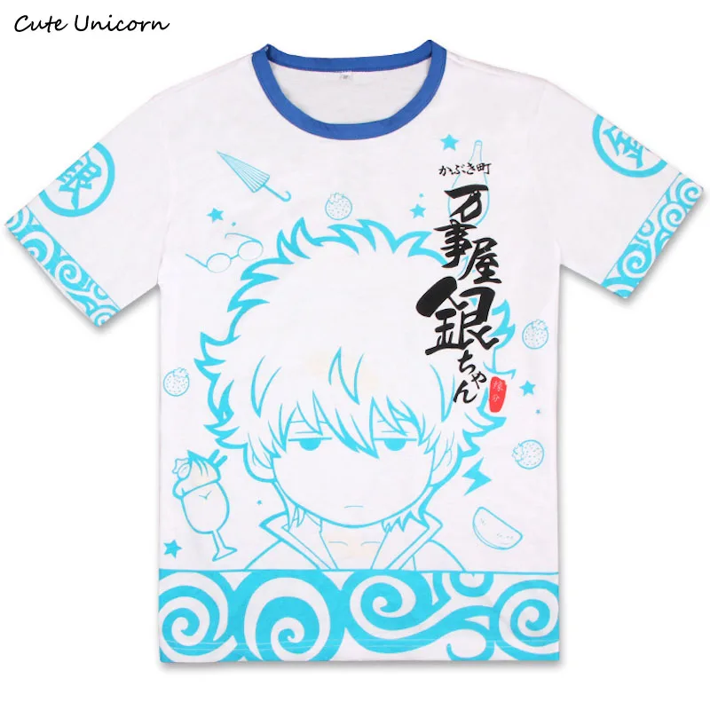 Г. Модная футболка Gintama летний топ, Повседневная футболка унисекс homme, хлопковая футболка футболки с аниме рисунком, одежда для мальчиков футболки - Цвет: 2
