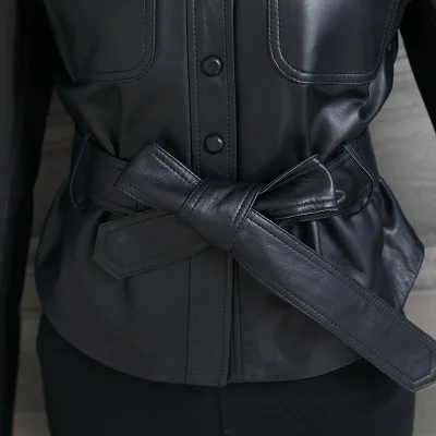 2018 New Fashion Genuine Sheep Leather Jacket H38