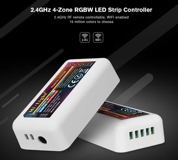

[Seven Neon]Free shipping 2.4G Mi-Light RF WIFI 4-zones RGB/RGBW/CW&WW/single light dimmer LED strip/spot light Controller