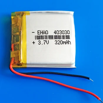 

3.7V 320mAh 403030 li-po polymer lithium rechargeable battery for MP3 MP4 GPS DVD bluetooth recorder headset e-book camera